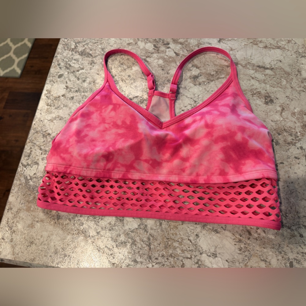PINK Sports Bra W/Removable Padding PINK Large